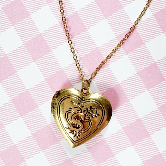 Free People Jewelry - Free People Monogram Heart Locket - S | NWT